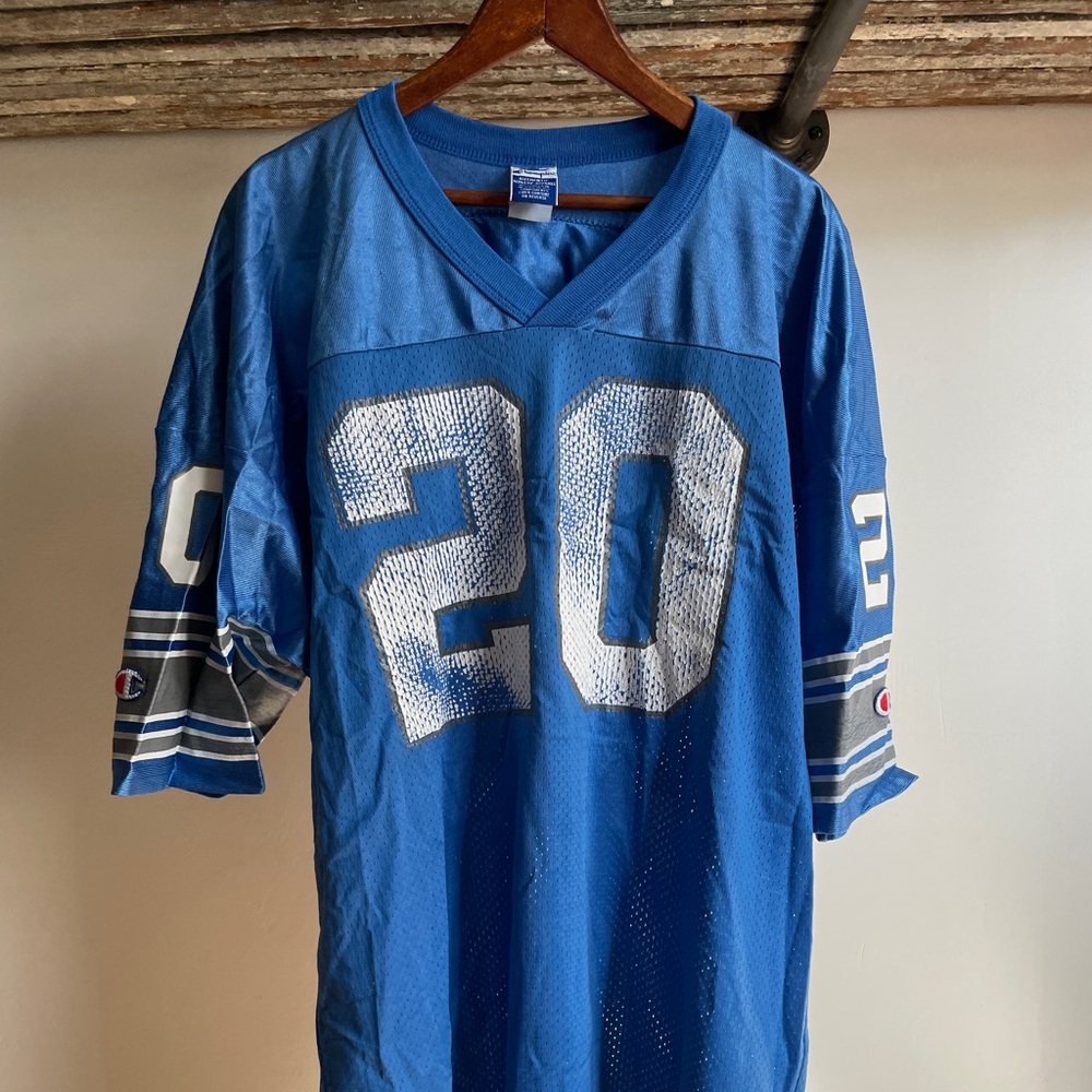 Vintage 90’s NFL Detroit Lions Barry Sanders football jersey by Champion 52 XXL